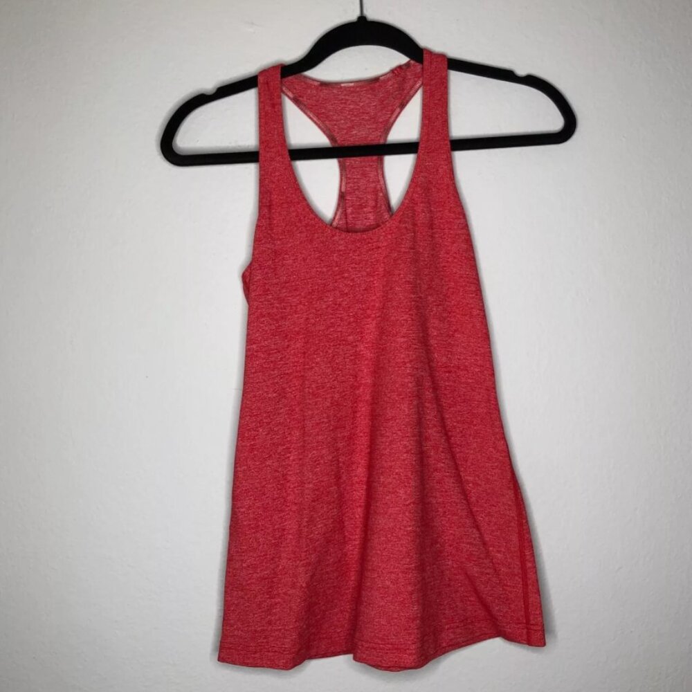 Lululemon red/orange racer back tank top